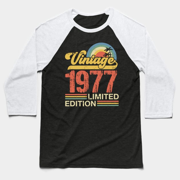 Retro vintage 1977 limited edition Baseball T-Shirt by Crafty Pirate 